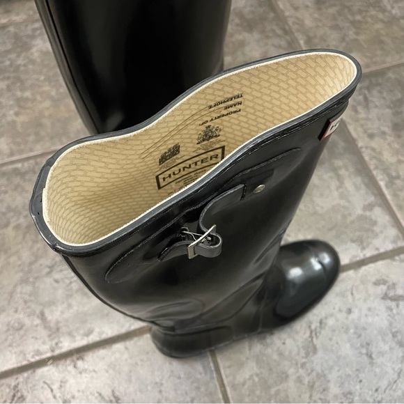 Hunter Original Gloss Black Boots . US 8M 9F Euro 40-41 UK 7 - Picture 7 of 10